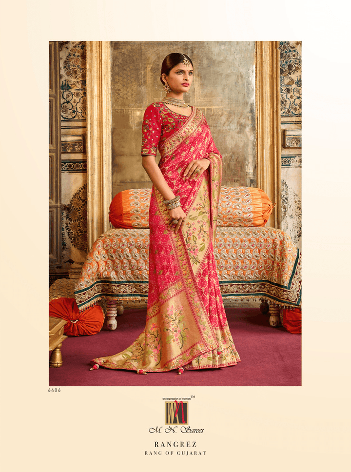 Sangeet Special Silk Embroidered Saree - Fashion Nation