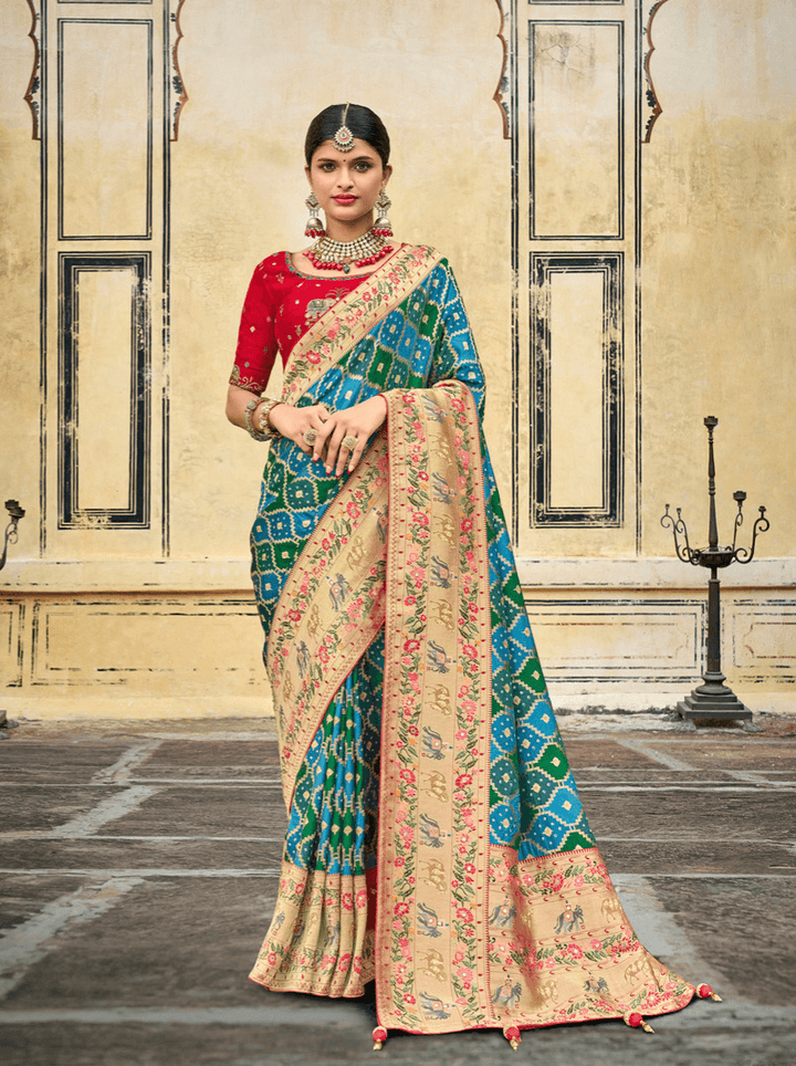 Reception Wear Silk Weaving Saree - Fashion Nation