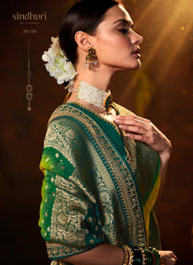 Haldi Wear Bandhej Silk Saree