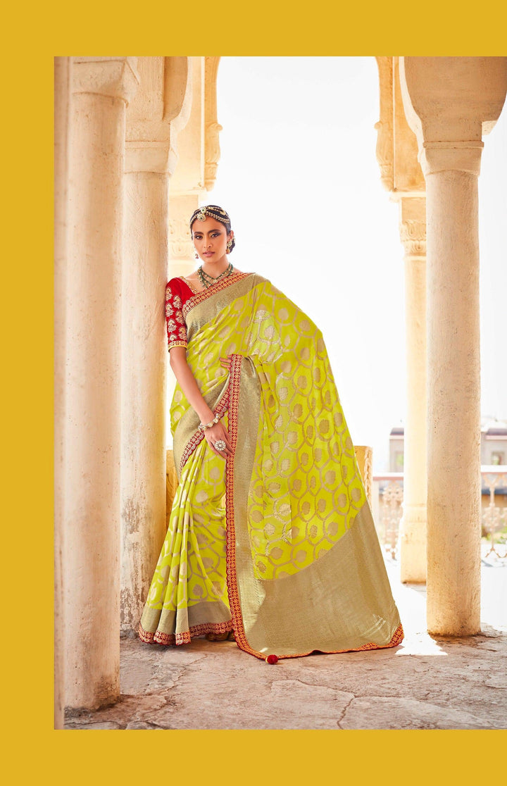 Haldi Special Festive Silk Saree - Fashion Nation