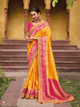 Haldi Wear Bandhej Gota Patti Sari
