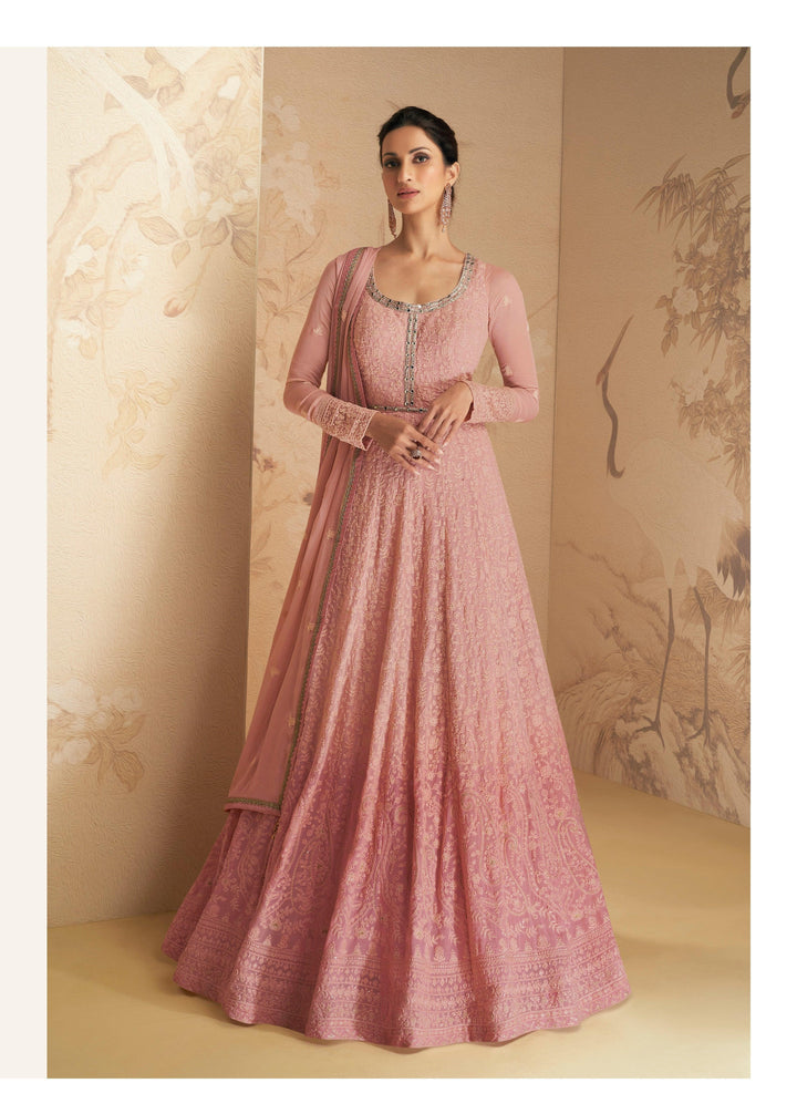 Party Wear Indo Western Lakhnawi Gown - Fashion Nation