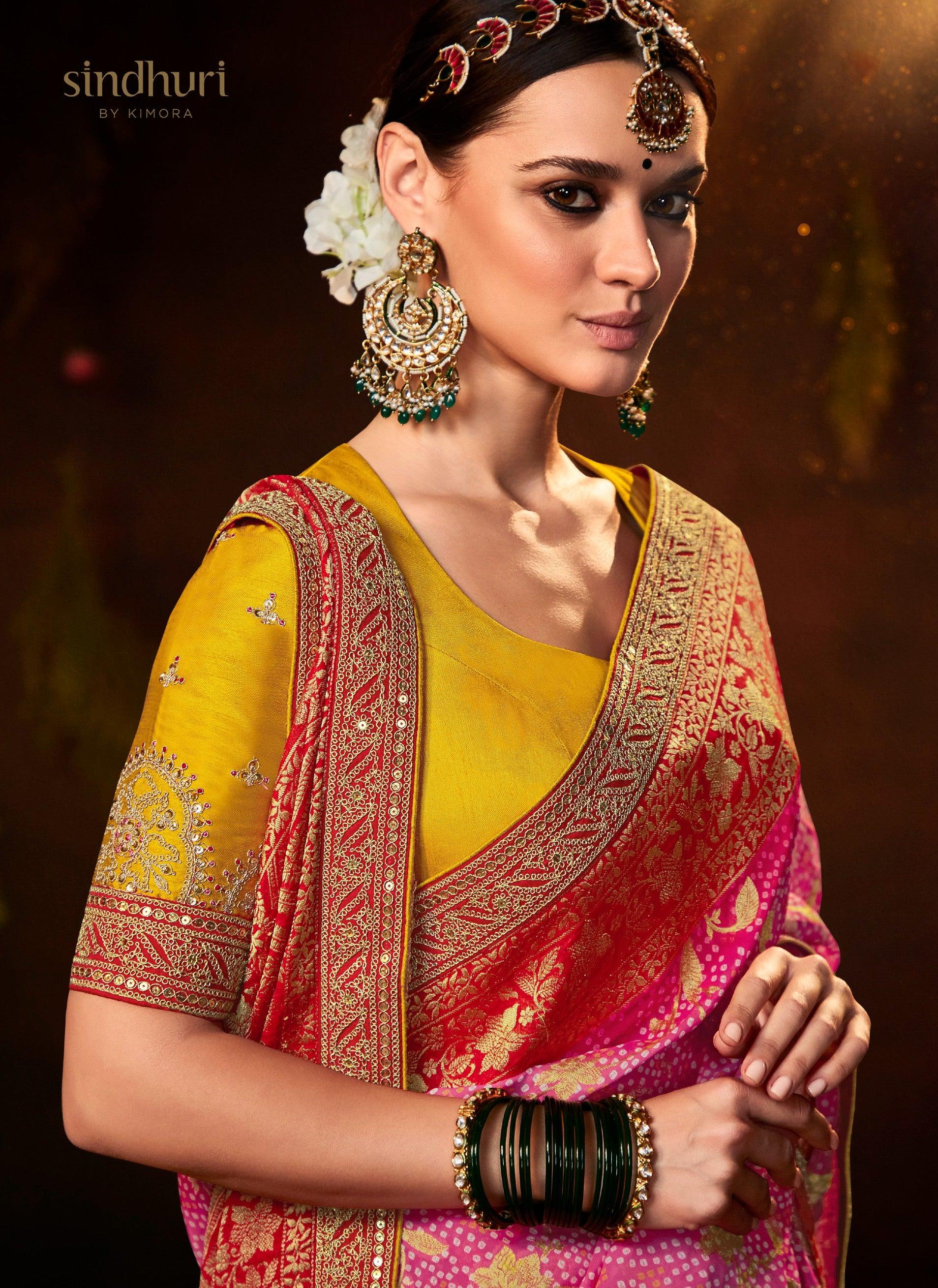 Sangeet Special Rajasthani Silk Saree