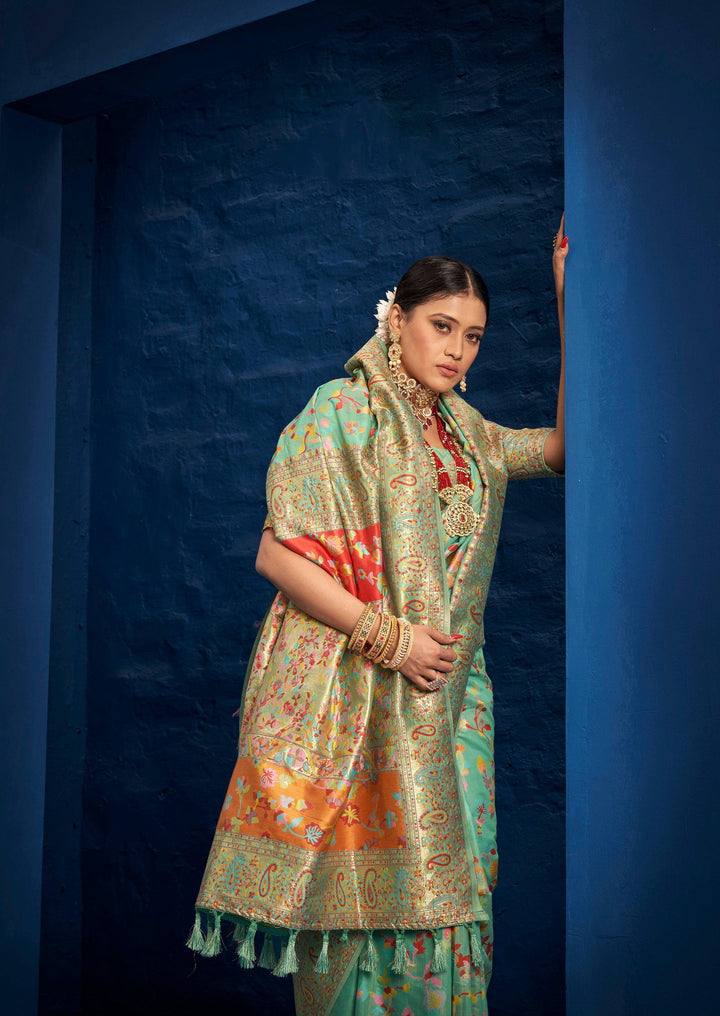 Sangeet Wear Traditional Kashmiri Saree - Fashion Nation