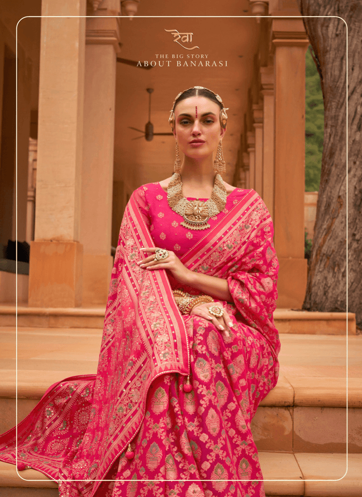 Bridal Wear Ethnic Weaving Sari - Fashion Nation