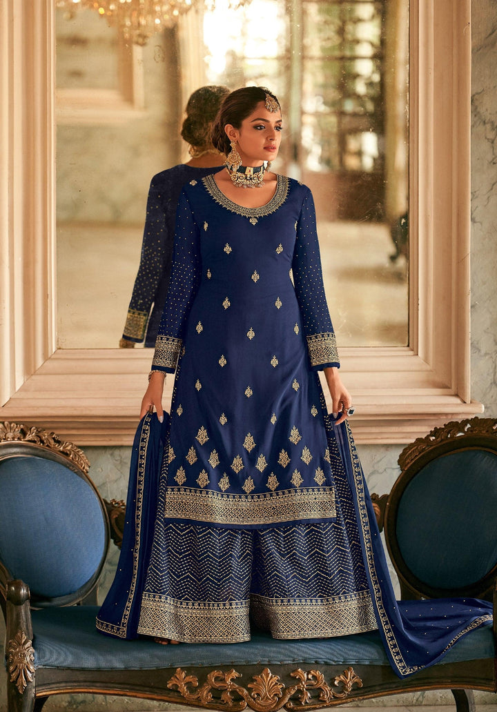 Indian Designer Sharara Suit - Fashion Nation