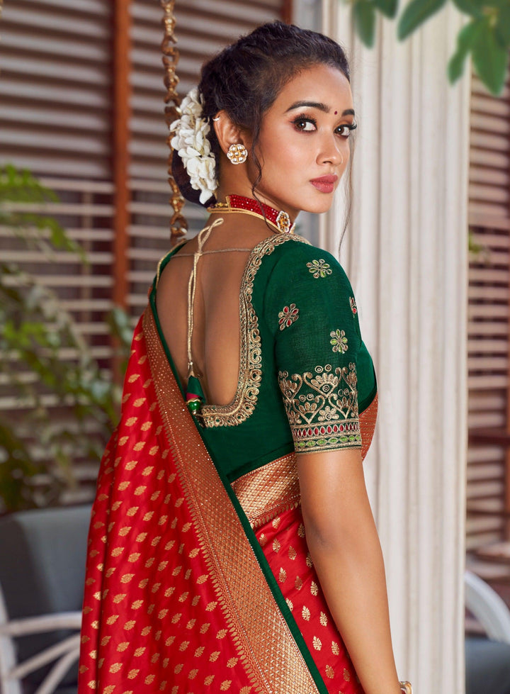 Marriage Wear Jacquard Silk Saree - Fashion Nation