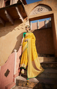 Haldi Function Wear Silk Saree