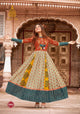 Super Hit KS3004 Indo Western Readymade Multicoloured Lawn Cotton Long Dress - Fashion Nation