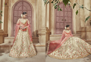 Lovely MN4603 Bridal Off-White Multicoloured Silk Lehenga Choli - Fashion Nation