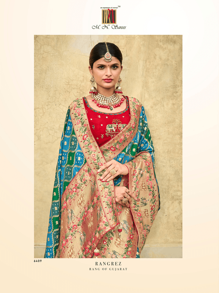 Reception Wear Silk Weaving Saree - Fashion Nation