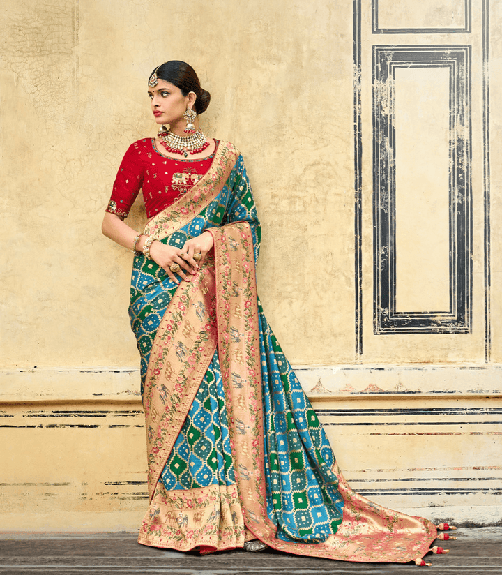 Reception Wear Silk Weaving Saree - Fashion Nation