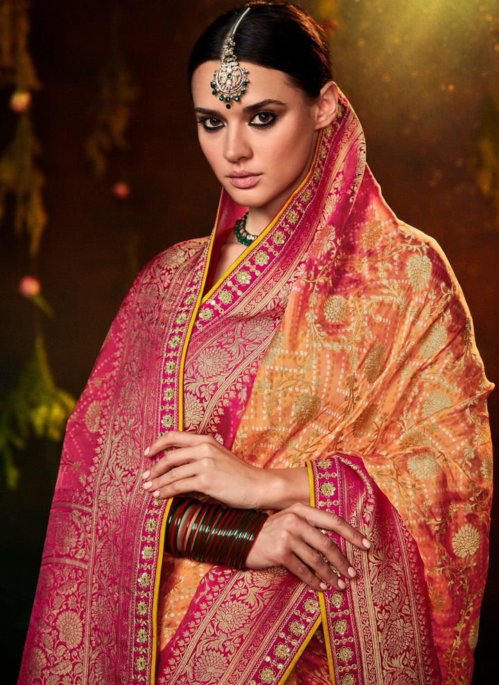 Reception Wear Indian Silk Saree - Fashion Nation
