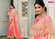 Pretty MIN4204 Designer Shaded Peach Pink Chiffon Georgette Saree with Cape - Fashion Nation