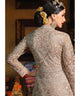 Gorgeous SY75 Partywear Grey Peach Net Silk Anarkali Gown - Fashion Nation