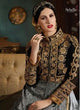 Attractive SY77 Partywear Grey Black Velvet Net Silk Anarkali Gown - Fashion Nation