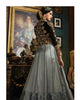 Attractive SY77 Partywear Grey Black Velvet Net Silk Anarkali Gown - Fashion Nation