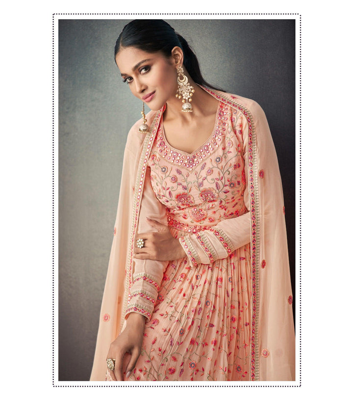 Sagaai Function Wear Designer Fusion Skirt Kurti - Fashion Nation
