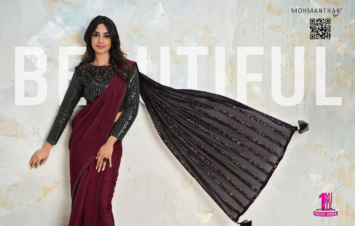 Evening Party Wear Pre-Stitched Saree - Fashion Nation