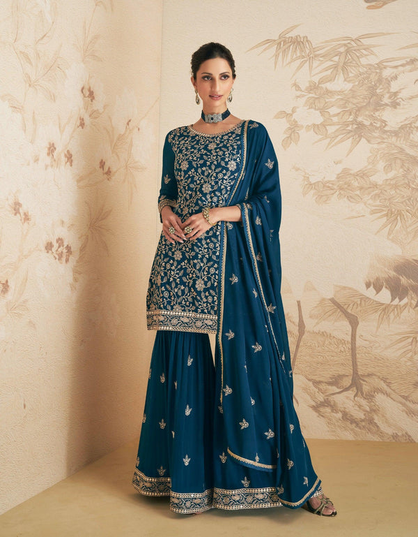 Indian Party Wear Designer Palazzo Suit - Fashion Nation