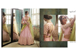 Fabulous Nakkashi NAK4155 Designer Pink Satin Silk Lehenga Choli - Fashion Nation
