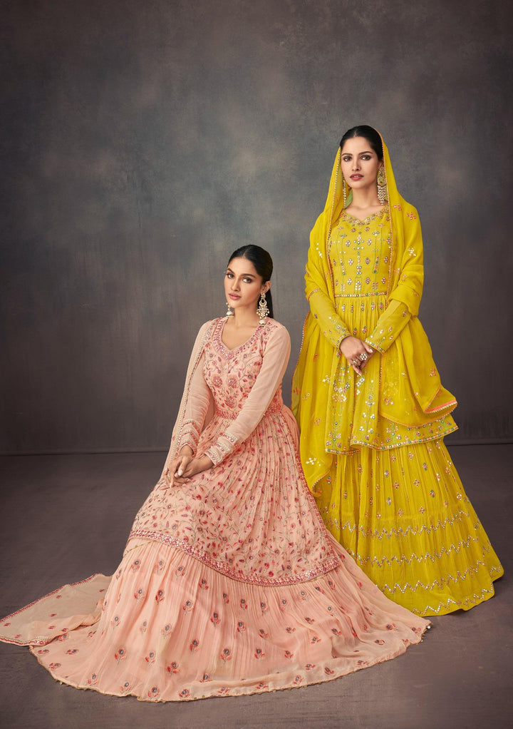 Haldi Party Designer Fusion Skirt Kurti - Fashion Nation