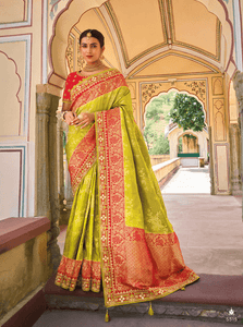 Sangeet Wear Silk Gota Patti Sari
