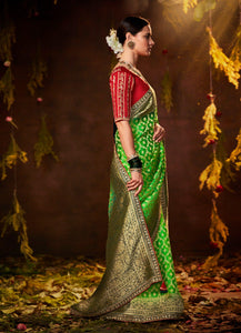 Mehendi Function Wear Silk Saree