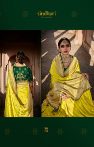 Mehendi Special Designer Silk Saree