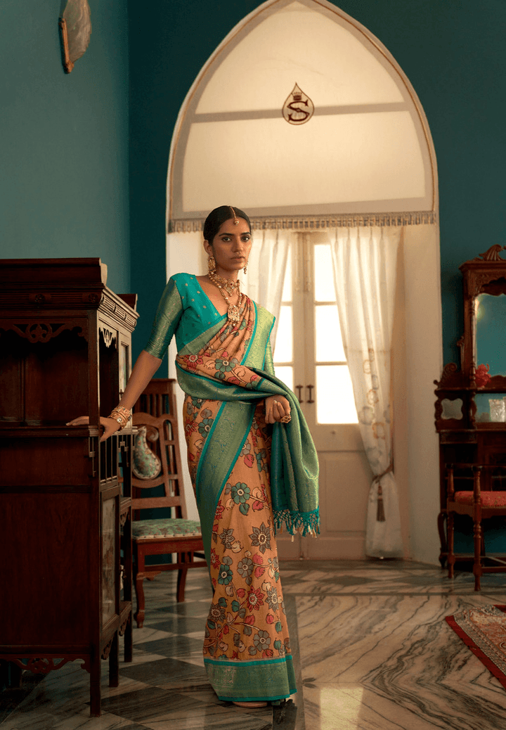 Haldi Special Tussar Silk Sari - Fashion Nation