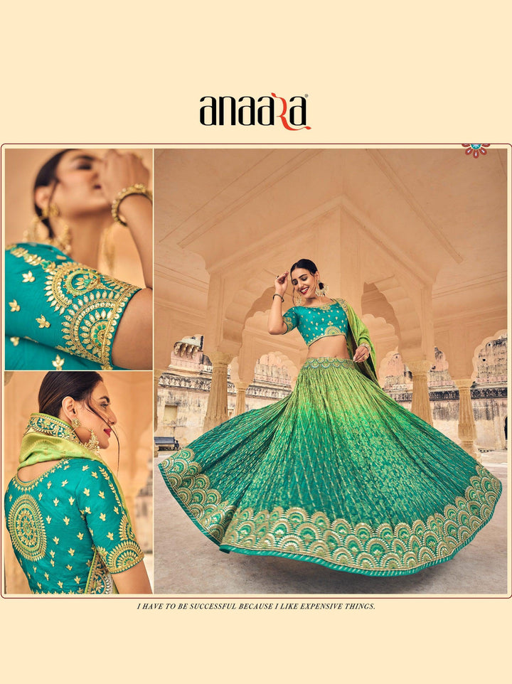 Wedding Special Shaded Silk Lengha Choli - Fashion Nation