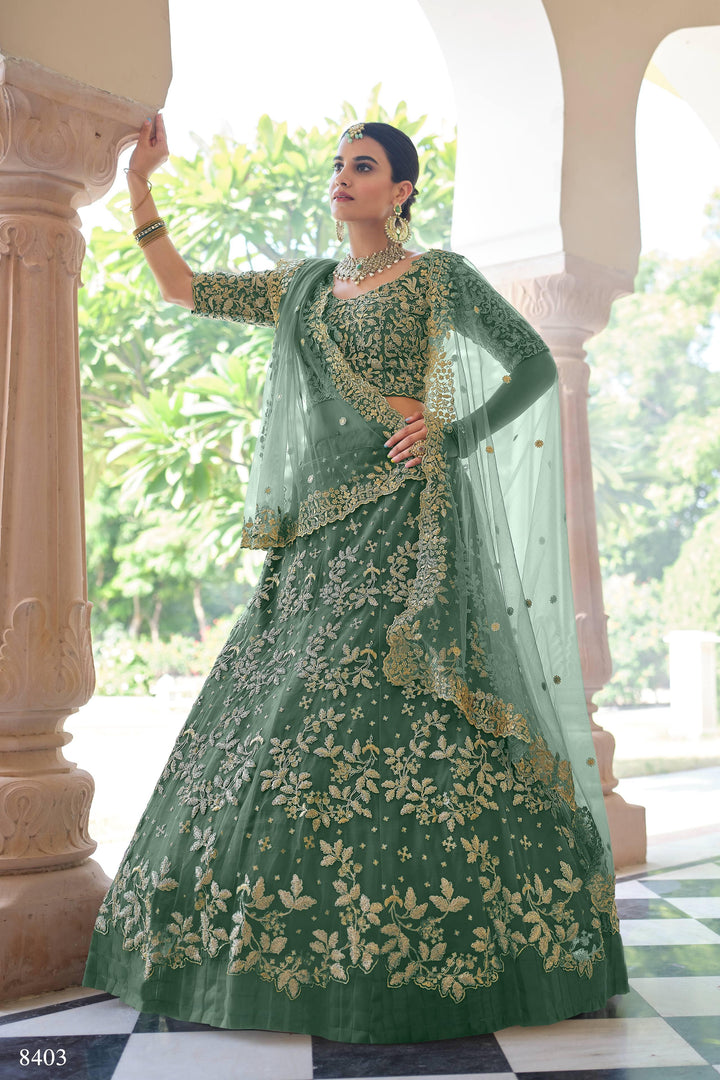 Wedding Wear Designer Lehenga Dupatta - Fashion Nation