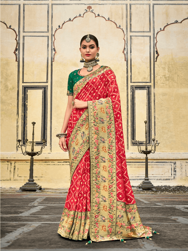 Reception Wear Silk Weaving Saree - Fashion Nation