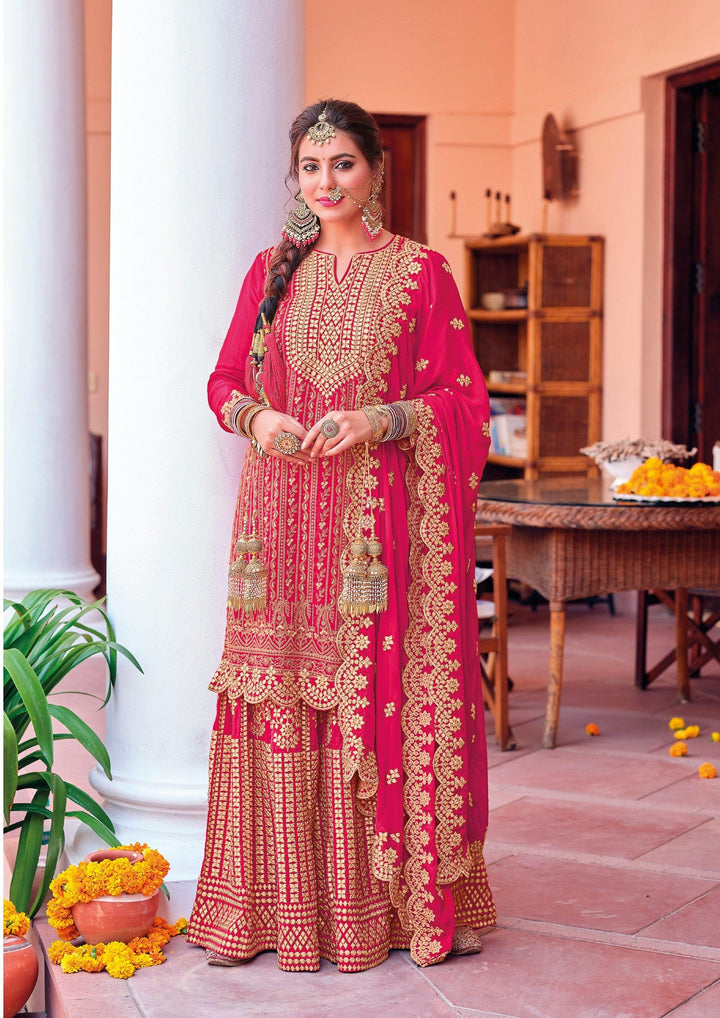 Wedding Wear Indian Designer Sharara Suit - Fashion Nation